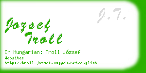 jozsef troll business card